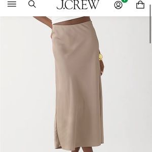 J Crew Gwyneth Slip Skirt Satiny Small Warm Boulder